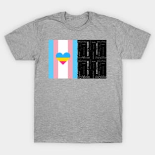Transgender Pan Pride, They/Them Pronouns - Identity Pride T-Shirt